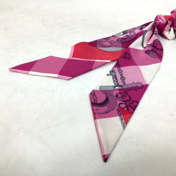 HERMES Scrunchie Bella Hair rubber hair accessories Scrunchie silk pink main image 5
